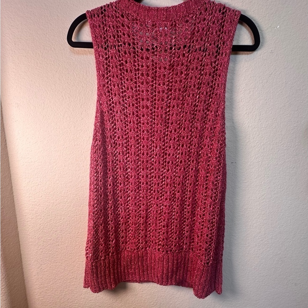 GAP Pink Ribbed Sleeveless Tank Top